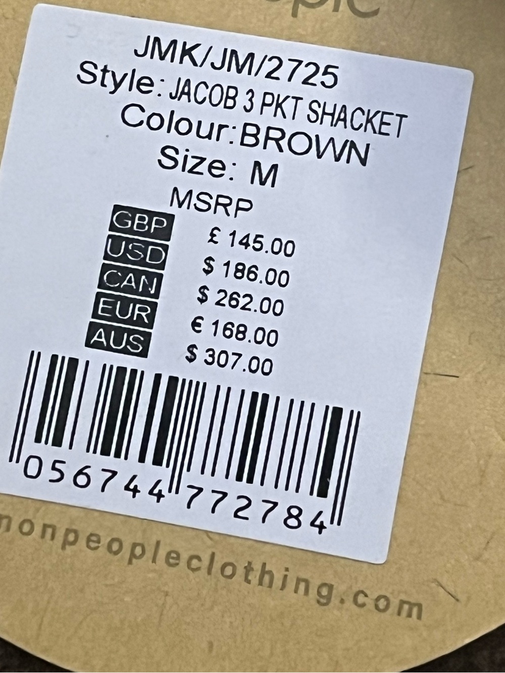NWT Common People Jacob 3 Pocket Shacket - Picture 5 of 9